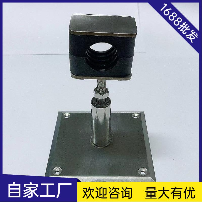 防静电带盖胶木可调管支架方板管卡洁净室塑料管子夹固定管托管码