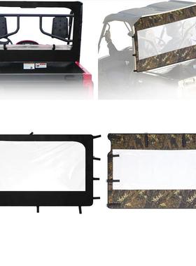 UTV软后挡风玻璃黑色带拉链适合Yamaha Rhino Massimo PVC挡风板