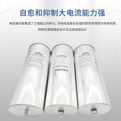 上海民恩三相低压并联电容器圆柱形BKMJ0.48-30-3补偿30KAVR 480V