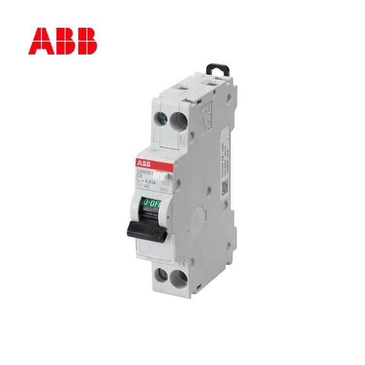 ABB断路器GSN201系列漏电保护开关4.5KA单模1P+N紧凑6A意大利DPN
