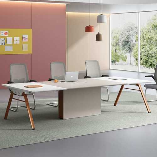 现货 会议桌 简约现代长桌带多功能线盒板式接待桌会议桌