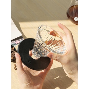 咖啡器具套装 家用咖啡壶 送滤B& 手冲咖啡v60滤杯 玻璃冰瞳