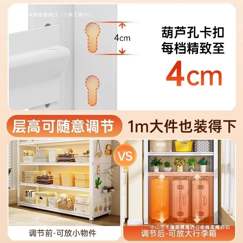 置物架多层收纳架货架家用储物架落地防尘下空式阳台储藏间铁架子