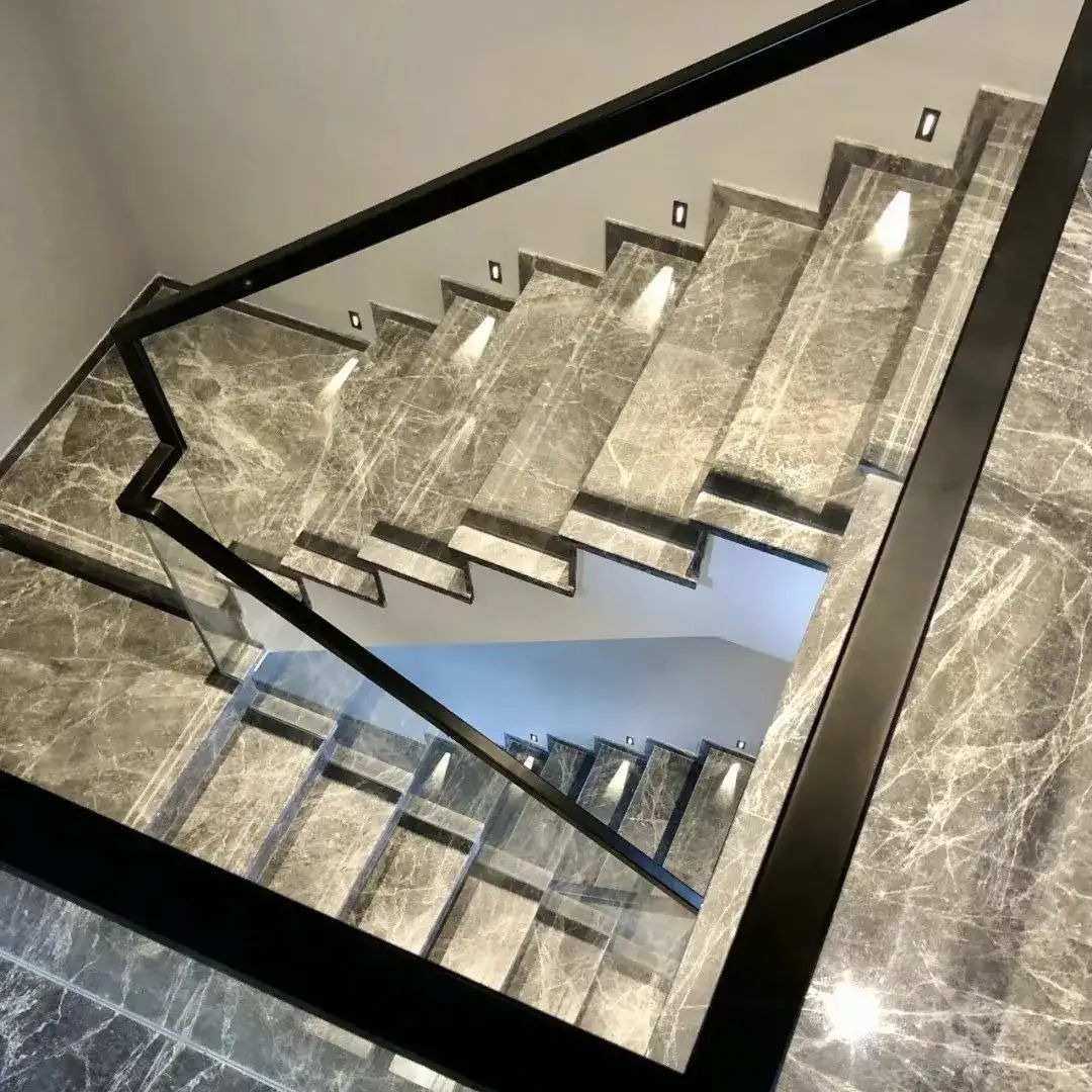 天然大理石 楼梯踏步板 别墅楼梯石材 大理石楼梯 大理石旋转楼梯