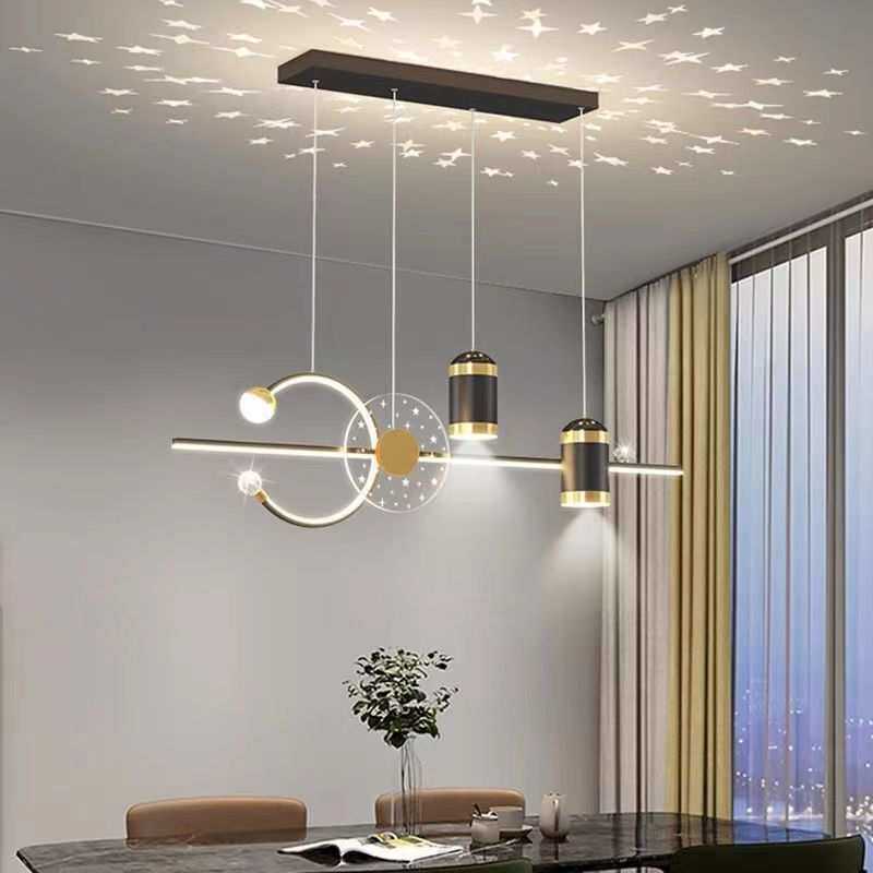 新款餐厅吊灯星空顶餐吊灯北欧创意餐桌灯吧台照明简约现代灯具