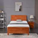 实木床北欧现代简约日式 1.2米单人床1.5米大床软靠主卧床头储物柜