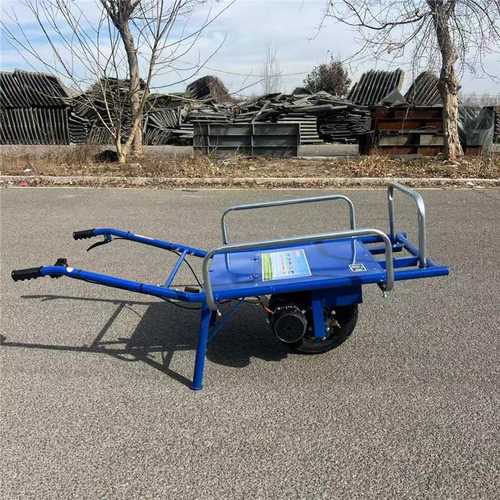 平板运输手推电动鸡公车山地越野爬坡手推老虎车全自动搬运手推车