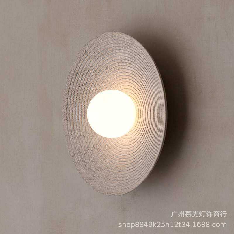 复古日式壁灯卧室床头灯餐厅酒店房间灯客厅过道墙壁装饰艺术墙灯