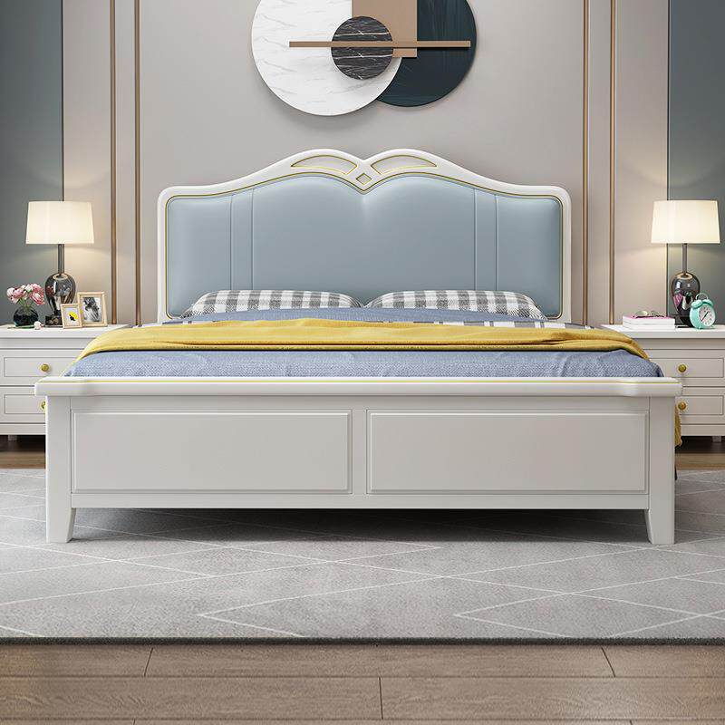 美式轻奢实木床现代简约1.8米主卧双人床经济型1.5工厂直销高箱储