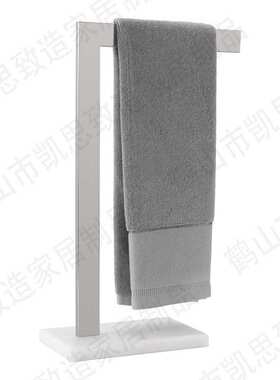 30x10x0.8mm 7字型管+190x120x18mm 大理石底座 浴室桌面手巾架