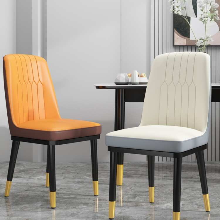 北欧家用轻奢餐椅休闲椅简约靠背凳子化妆美甲书桌椅酒店椅铁艺椅