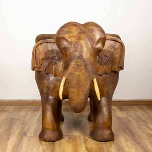 泰国东南亚风格 餐厅休闲沙发椅 手工整木雕刻客厅庭院泰式