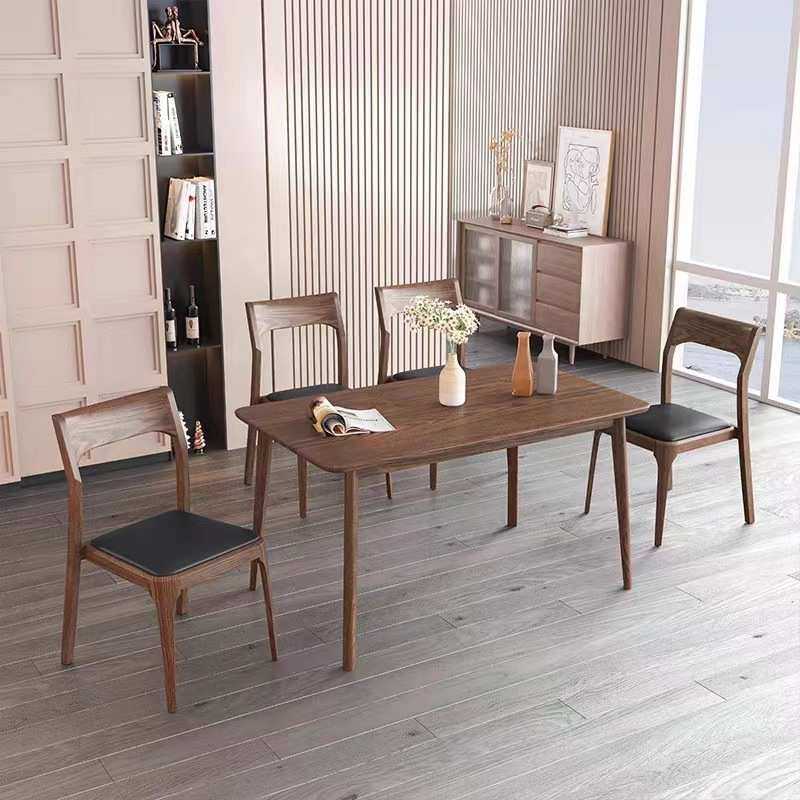 轻奢家用极简云椅白蜡木餐桌椅子靠背简约北欧餐厅设计师实木餐椅