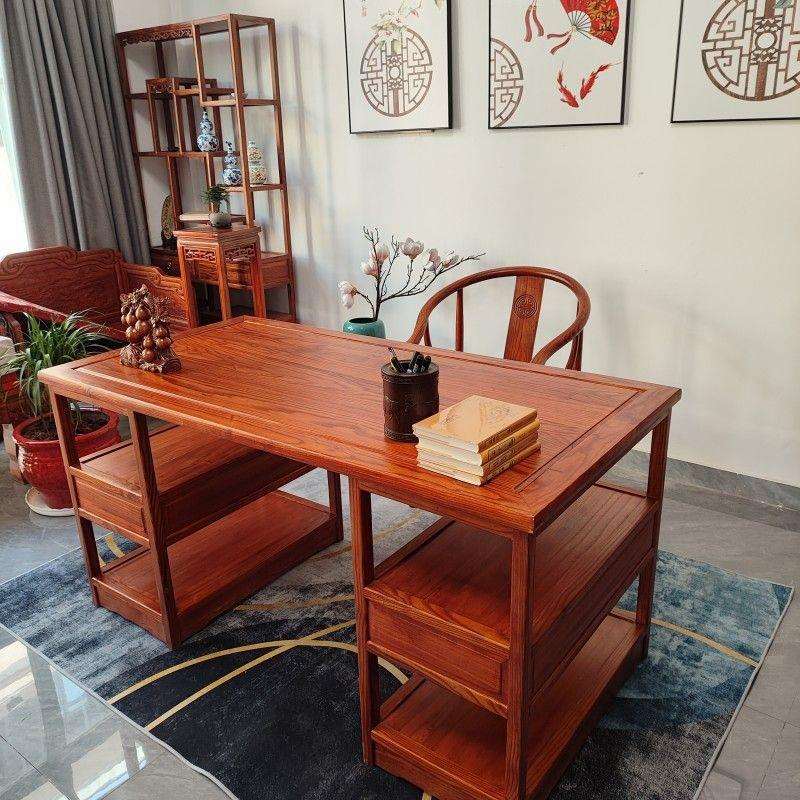 中国风新中式办公桌家用书法桌书画桌毛笔实木仿古画案简约书桌