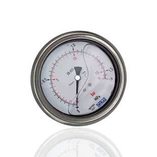 16bar 1.6MPa wika不锈钢压力表轴向充油耐震全钢304横装 YNBF100Z