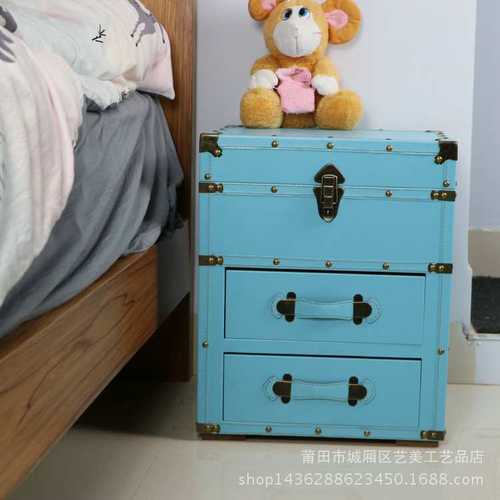 欧式一盖两抽简约床头柜创意床头柜收纳小柜子储物柜卧室整装边柜