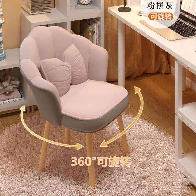 轻奢网红梳妆凳家用靠背化妆椅女生卧室椅子美甲梳妆台凳子椅家具