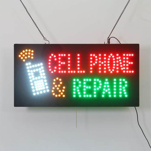 电话手机维修LED门头广告牌室内悬挂30*60CM广告发光字母LED标识
