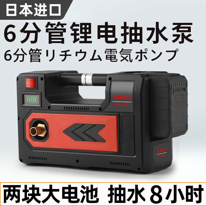 6分管锂电抽水泵充电式菜园浇水浇菜神器农用浇地灌溉自动抽水机