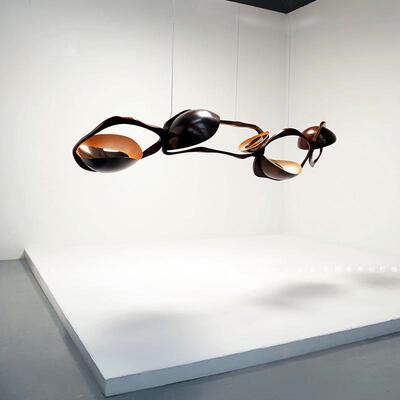 餐厅吧台吊灯设计师艺术北欧高端氛围灯创意异形造型led前台吊灯