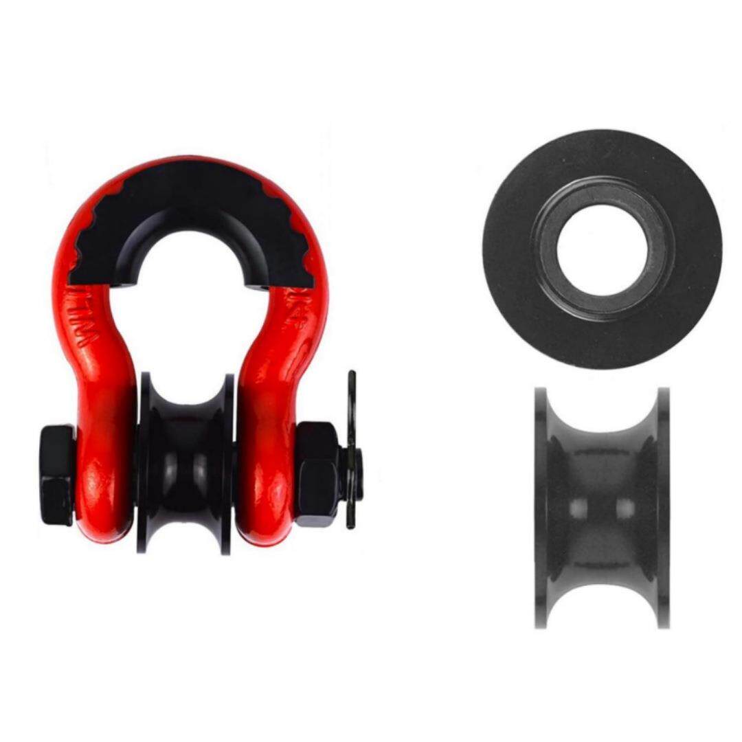 厂家供应 美式锻造越野车拖车卸扣 喷塑滑轮卸扣3/4U型钩