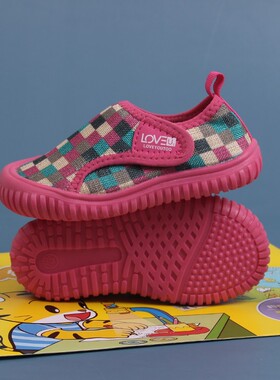 春秋款儿童幼儿园室内鞋男女中小C童鞋儿童帆布鞋宝宝软底入园鞋