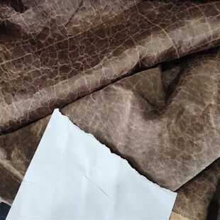 缎面龟纹香云纱 大爆裂龟纹丝绸面料一米价格 香云纱过泥