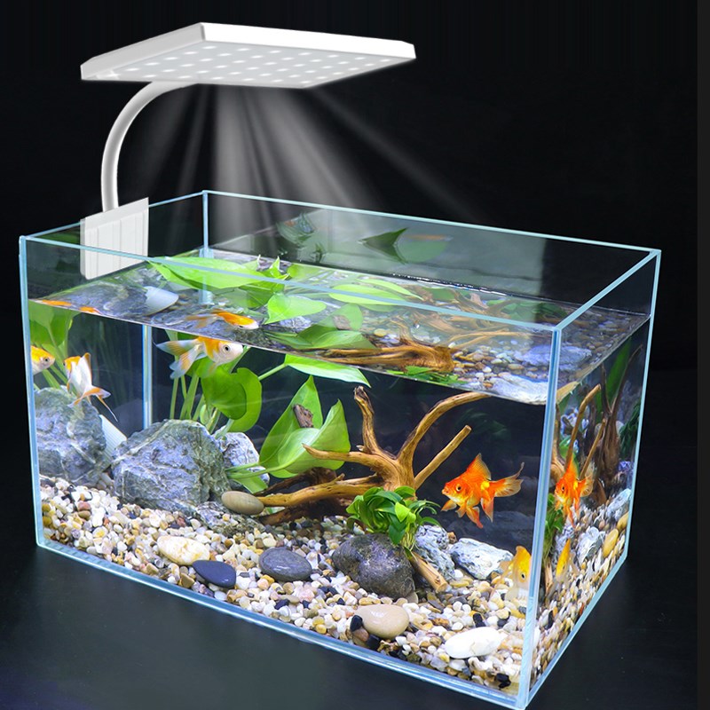 水草夹灯led鱼缸灯全光谱防水灯爆藻灯观赏小鱼缸照明草缸专用灯