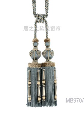 双头美式法式欧式窗帘p吊穗样板间客厅高档别墅高品质装饰绑带/支