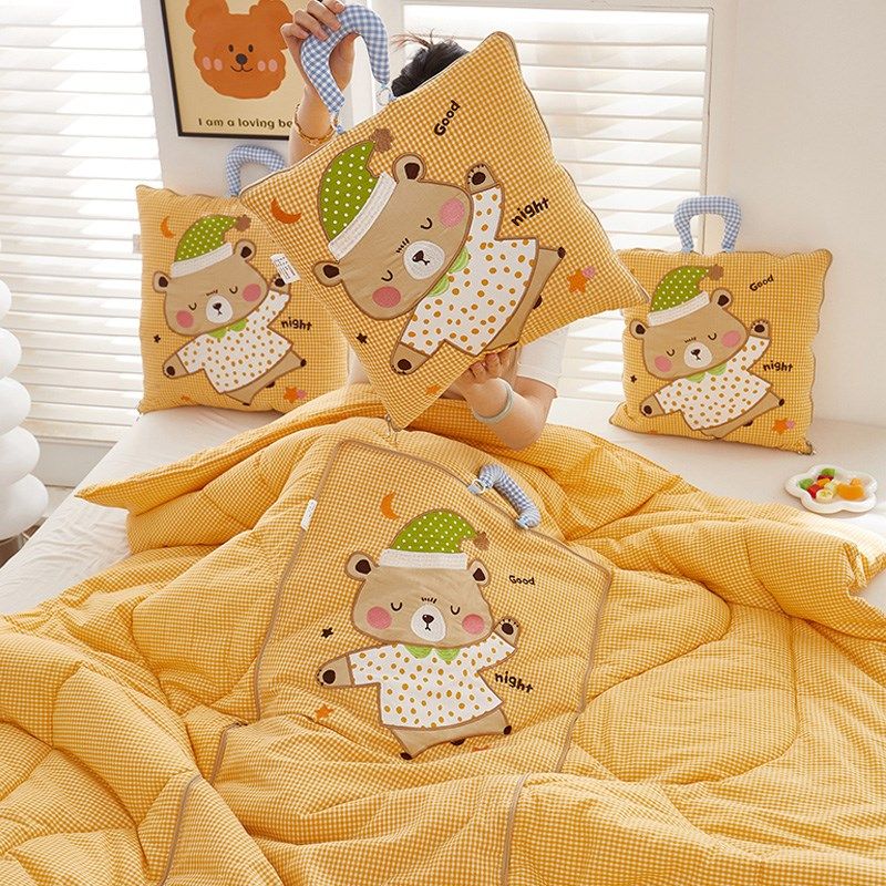 全棉色织抱枕被子两用办公室午睡空调盖毯学生宿舍折叠靠垫纯棉被,居家布艺,抱枕被,淘宝优惠券,粉丝福利购,淘宝优惠卷