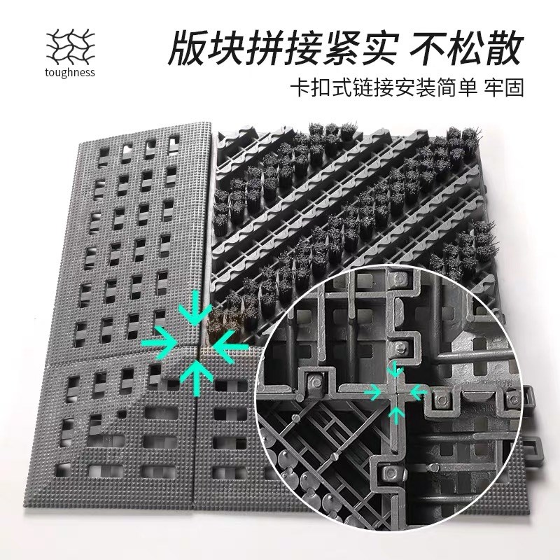 塑料拼接地垫室外进门门垫商用酒店迎宾地毯户外门口防滑脚垫防水