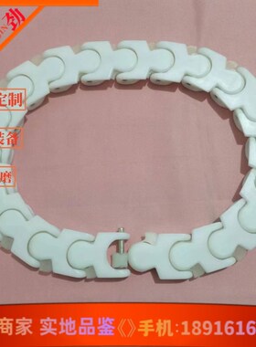 1704龙骨链1703带翼型塑料龙骨链G条 白色塑胶箱体尼龙链拖链链轮