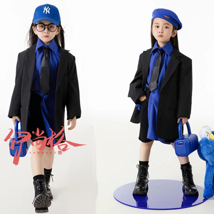 儿童T台走秀服装潮童舞台比赛服装模特表演时装潮服拍摄封面主题