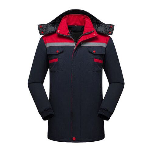 冬季新款工作服男棉服加厚保暖耐磨工厂车间维修劳保服拼肩棉衣