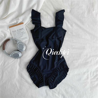 《小飞袖》韩国新款ions风遮肚显瘦连体小胸遮肚显瘦度假温泉泳衣