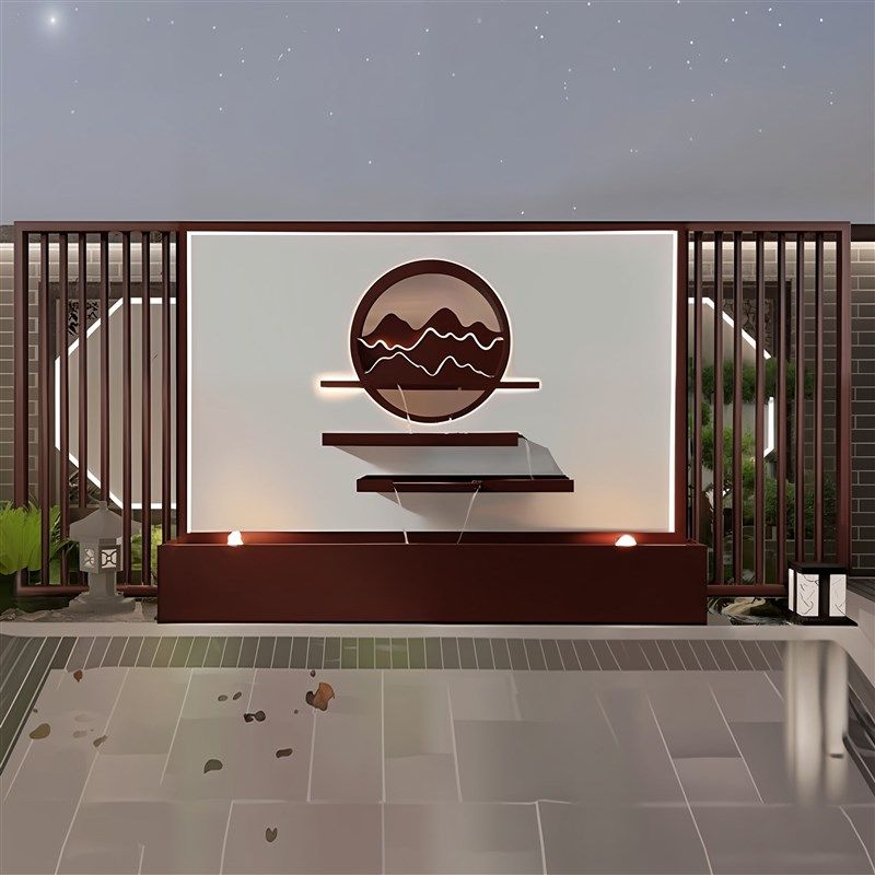 不锈钢景墙 幕墙 庭院装饰屏风 流水景墙 隔墙 入户门屏风 售楼部,住宅家具,庭院屏风,淘宝优惠券,粉丝福利购,淘宝优惠卷