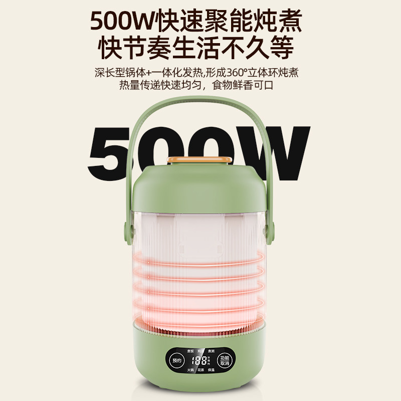 罗娅便携式电煮锅电炖锅家用多功能炖煮锅学生锅旅行出差一人食