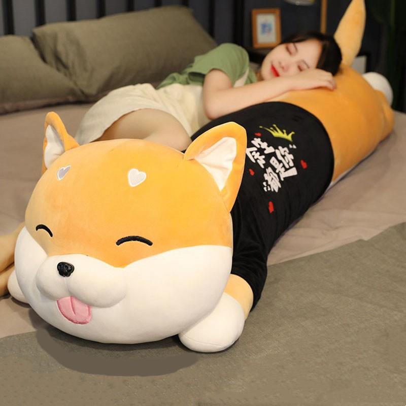 柴犬抱枕长条床上l夹腿睡觉玩偶公仔男孩布娃娃女生趴狗节日礼物