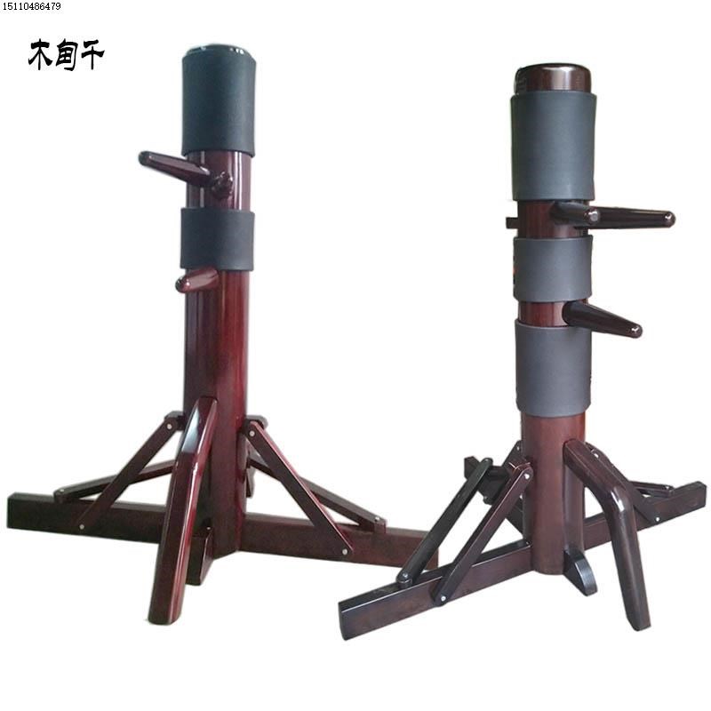 三角木架c落地式咏春木人桩 叶问传统三脚桩可移动实木桩