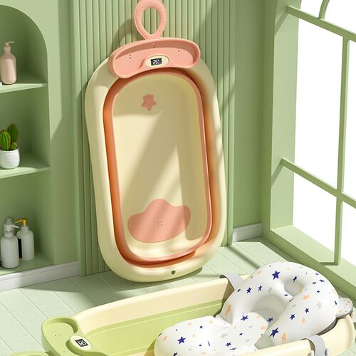 婴儿洗澡盆大号浴桶浴盆坐躺小孩家用宝宝可折叠幼儿新生儿童用品