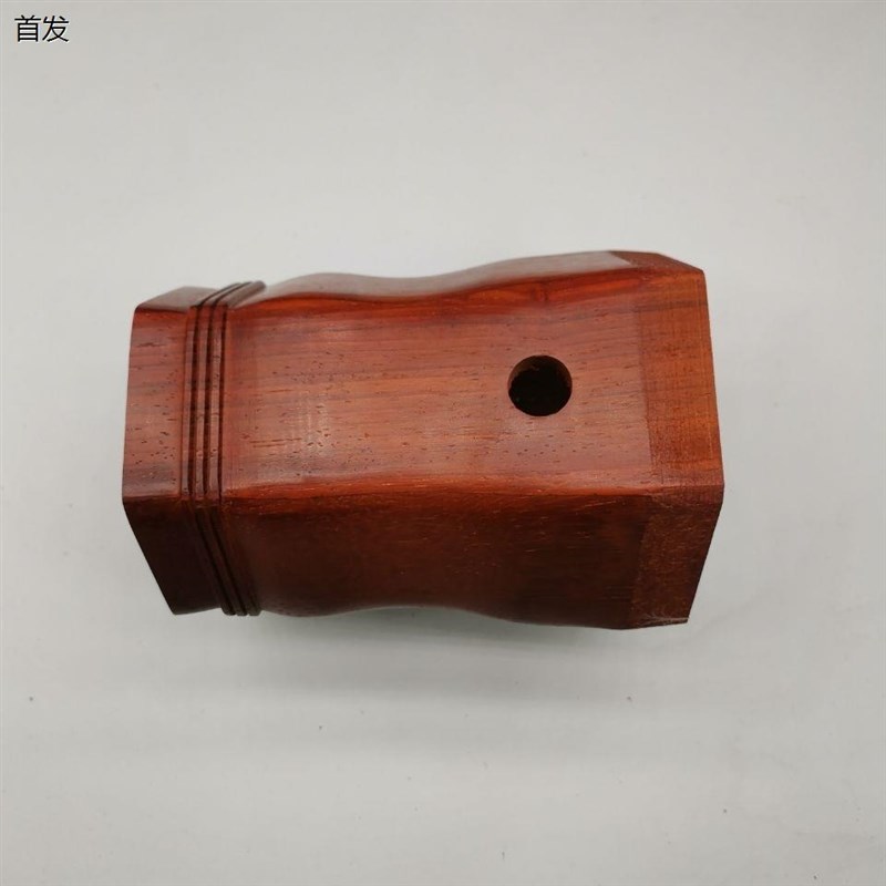 二胡琴筒缅甸红花木乐器配件带底托音窗没蒙皮半成V品高级二胡筒