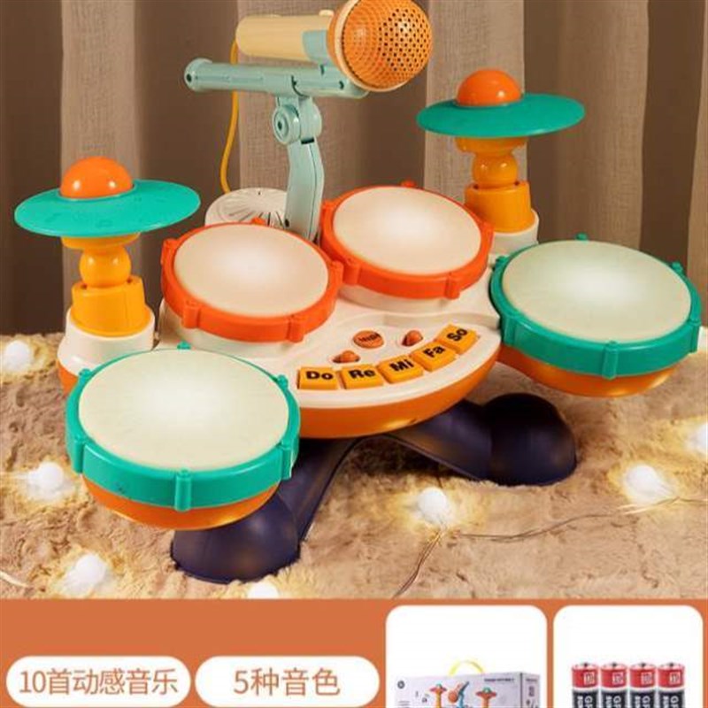 儿童小鼓手手鼓婴幼儿拍鼓1敲敲打3锣鼓打击乐器玩具打鼓一岁宝宝