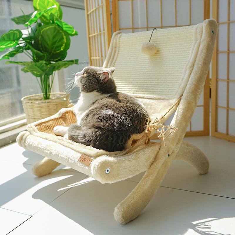 宠物猫咪沙发床猫晒太阳椅子w窗台睡觉躺椅猫床剑麻猫抓板猫窝睡