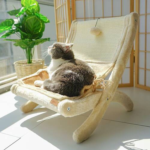 宠物猫咪沙发床猫晒太阳椅子w窗台睡觉躺椅猫床剑麻猫抓板猫窝睡
