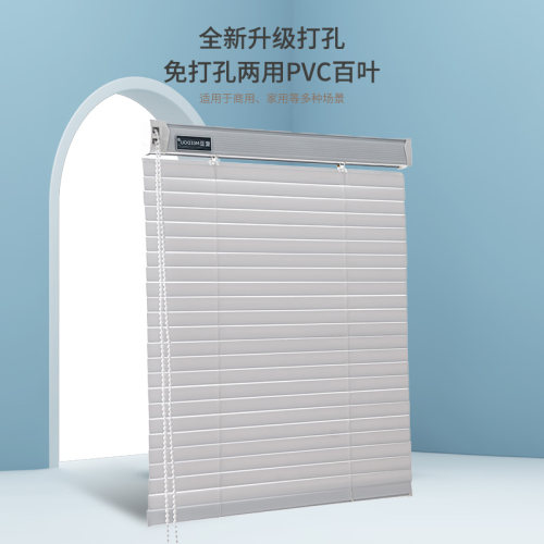 加厚百叶窗帘PhVC办公室厨房浴室卫生间防油水遮光升降卷帘免安装
