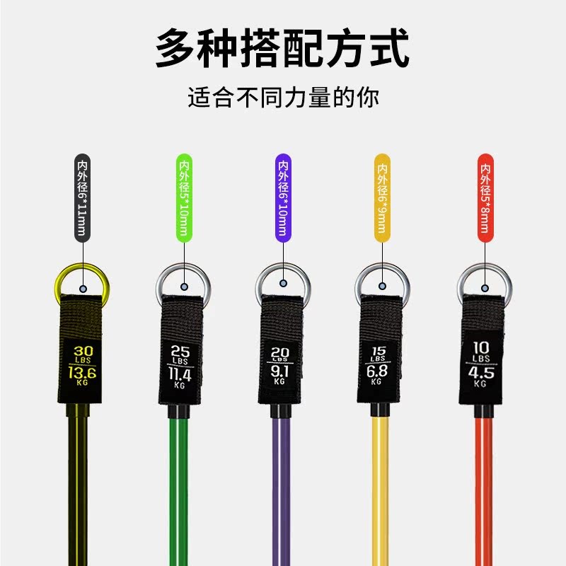 新款拉力绳健身臂力绳子拉力带多功能门上弹力绳居家练背器材家用