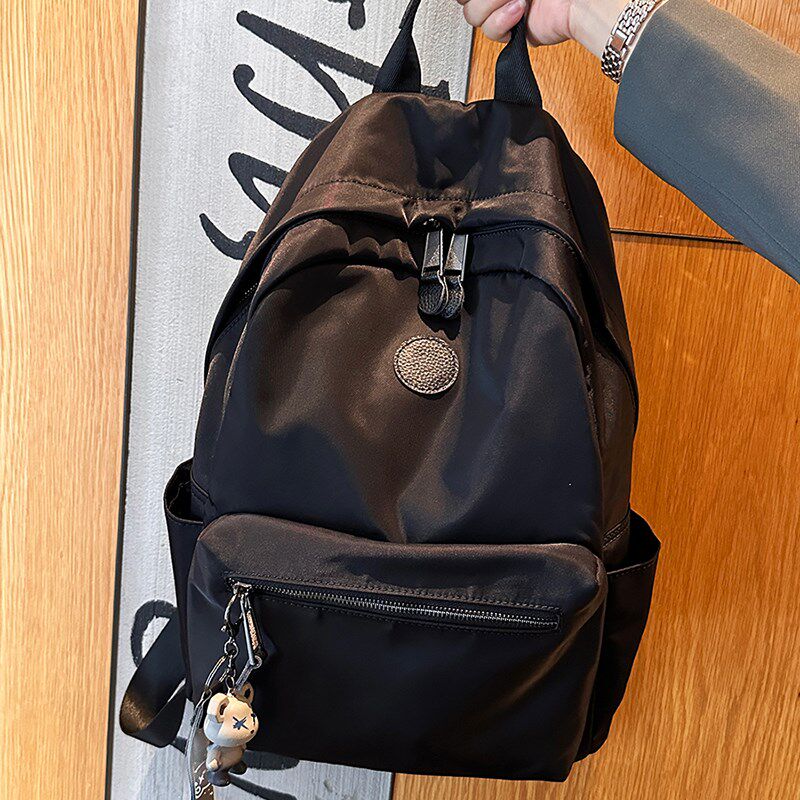 2024新款大容量轻便防水双肩包女旅游背包牛津布大学生上课通勤包