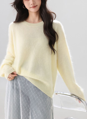 【12-27】7058百搭羊绒拉绒圆领套头衫