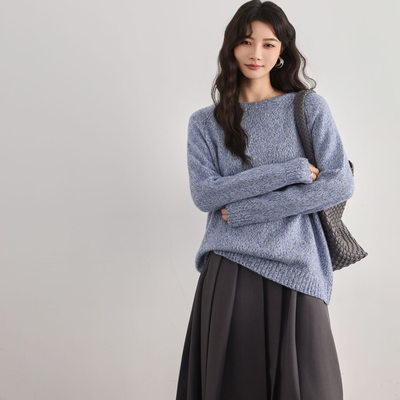 【12-27】6010女士新款百搭简约休闲针织毛衫