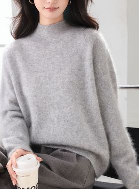 【12-27】7059羊绒拉绒高领套头衫